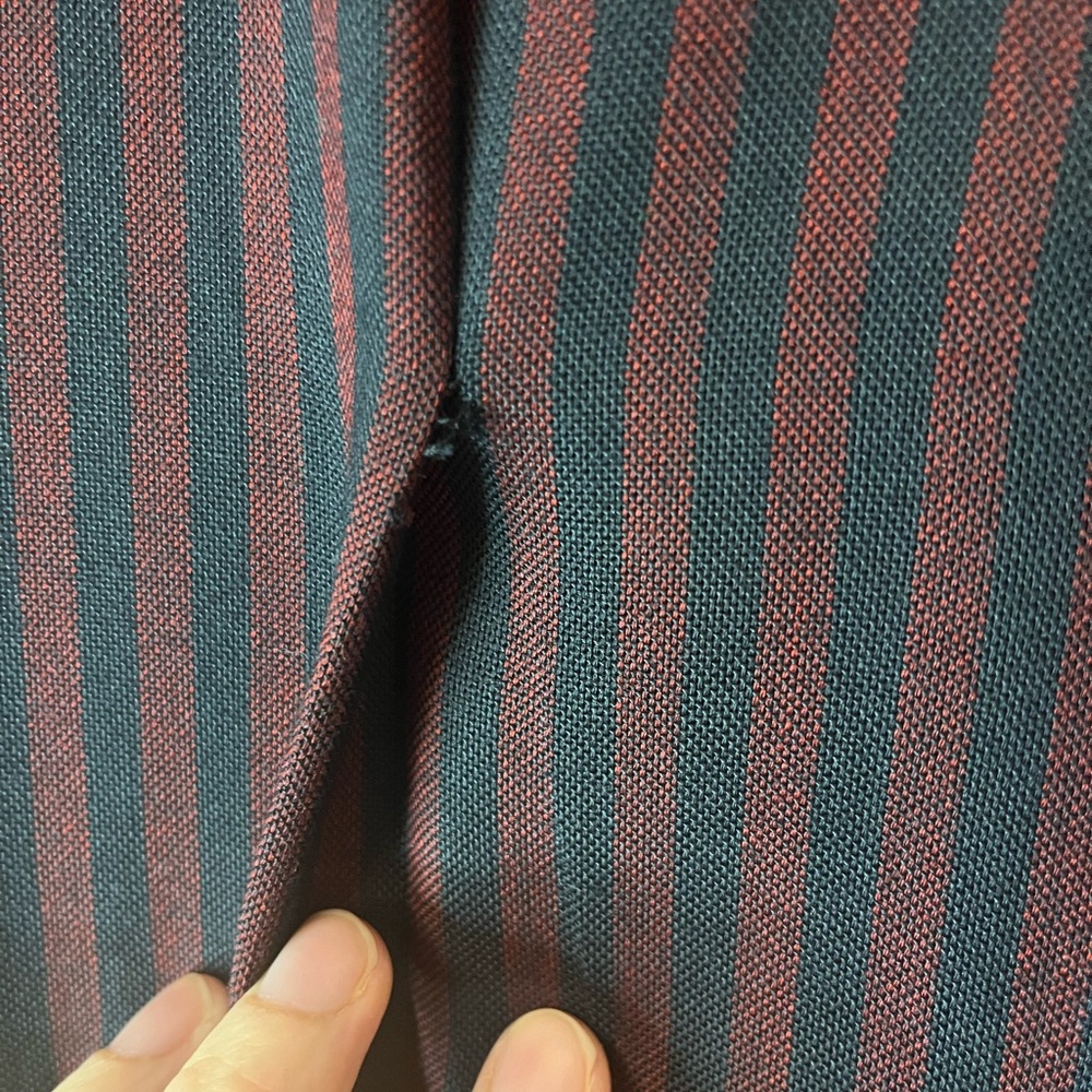 Vintage 60s Vicky Vaughn Junior Burgundy & Black Stripe Mod Dress Size 11 Tagged - Picture 9 of 9
